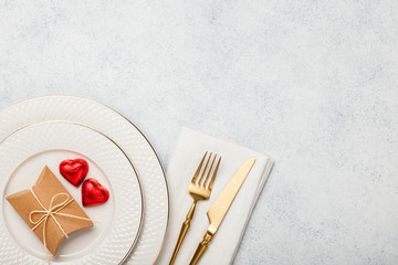 Valentine's Day table setting