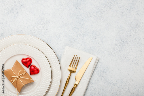 Valentine's Day table setting