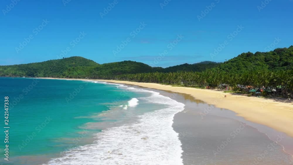 Beach in aerial view, El Nido Philippines Beach in aerial view, El Nido Philippines