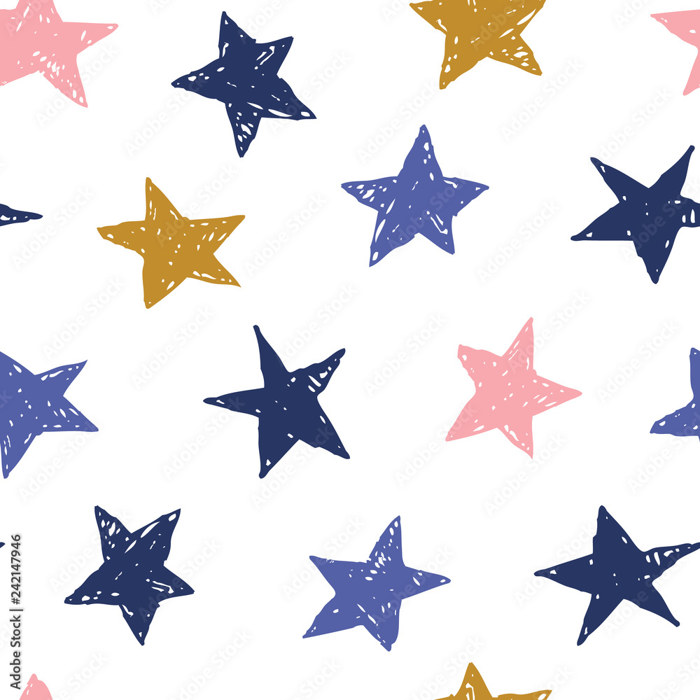 vector seamless background pattern with funny starry sky for fabric, textile vector seamless background pattern with funny starry sky for fabric, textile