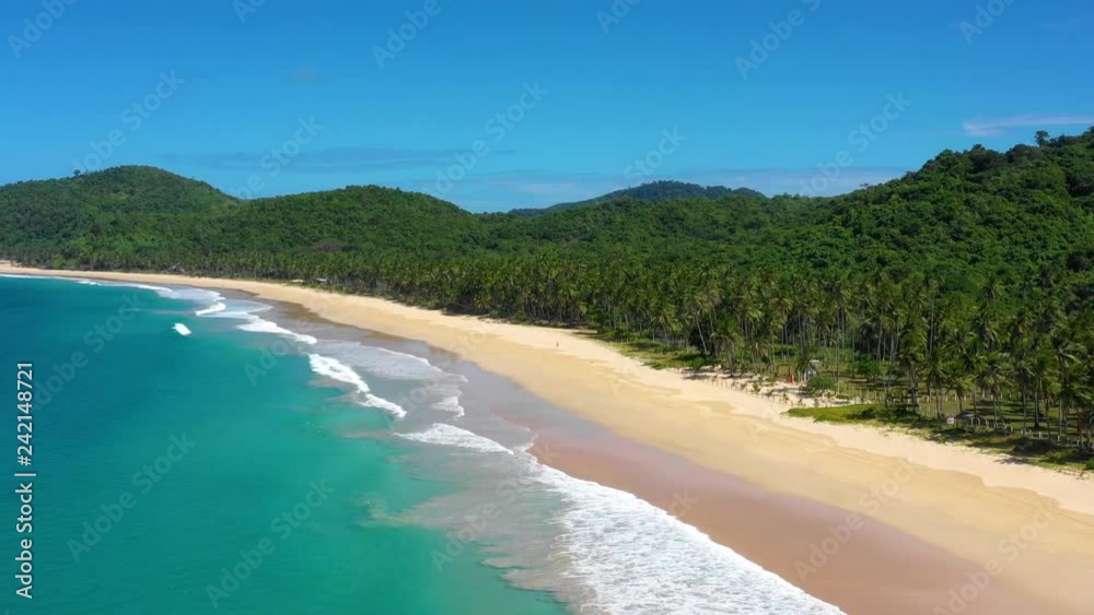 Beach in aerial view, El Nido Philippines Beach in aerial view, El Nido Philippines