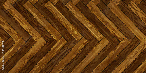 Seamless wood parquet texture horizontal herringbone brown