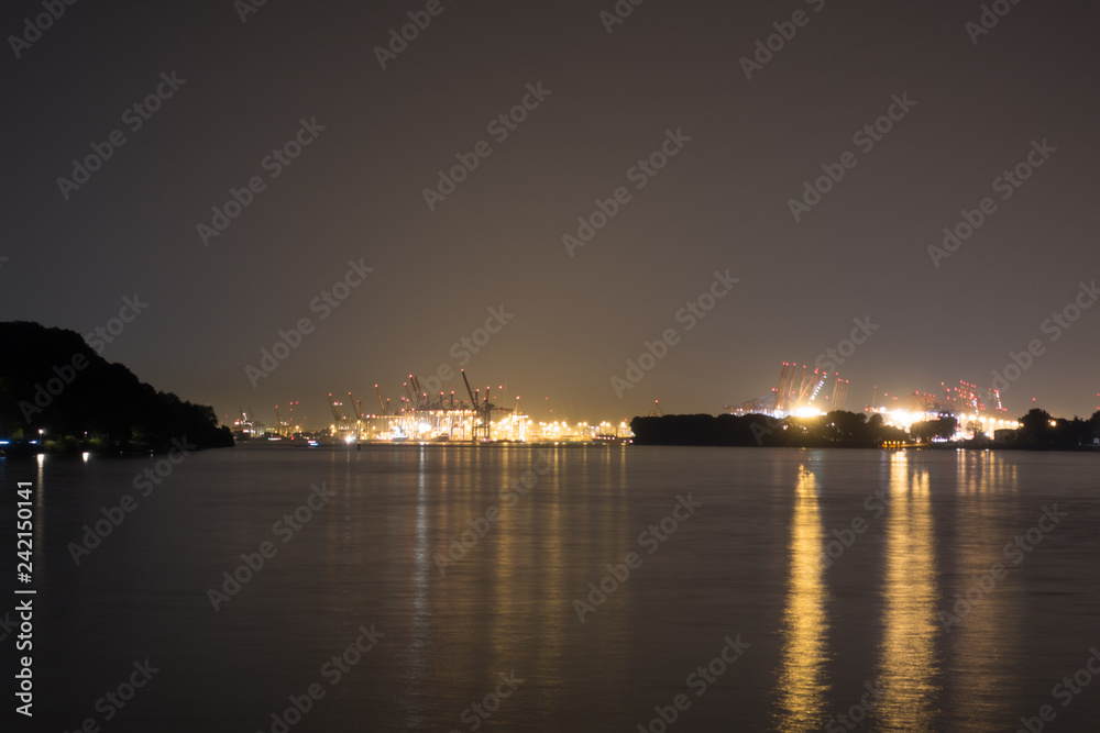 Hamburg Harbor Nightshot