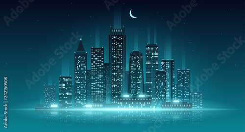 Night city background