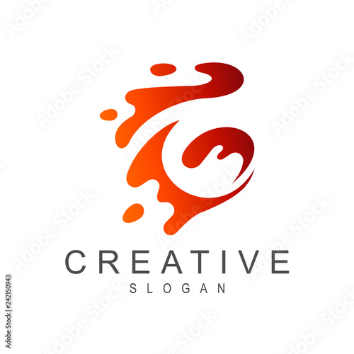 letter g water splash vector logo design