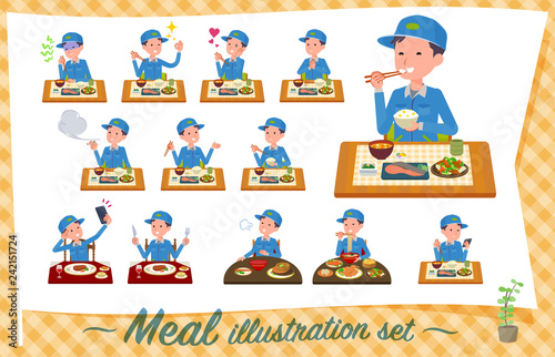 flat type Delivery men_Meal