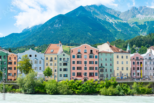 INNSBRUCK  AUSTRIA - June 27  2018  Alpine landscape near Innsbruck  Austria