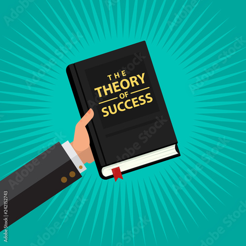Businessman Hold the Theory of Success Book in His Hand.