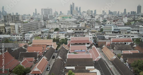 Bangkok skyline, view from Golden Mount temple photo