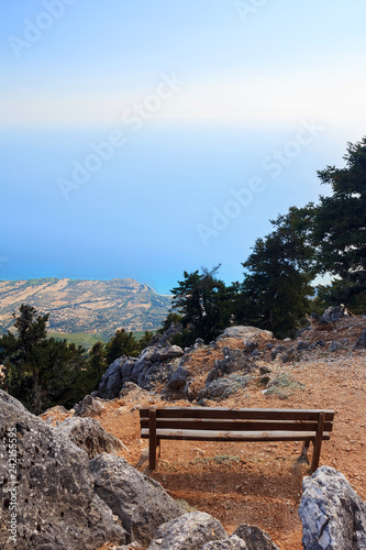 Top view  from mount Aenos (or Ainos), Kefalonia, Greece photo