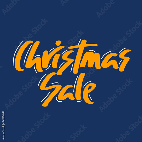 Holiday sale, Christmas discount, new year special offer - great handdrawn lettering for markets, shops and shopping centres.Christmas sale graphic elements. - Vector