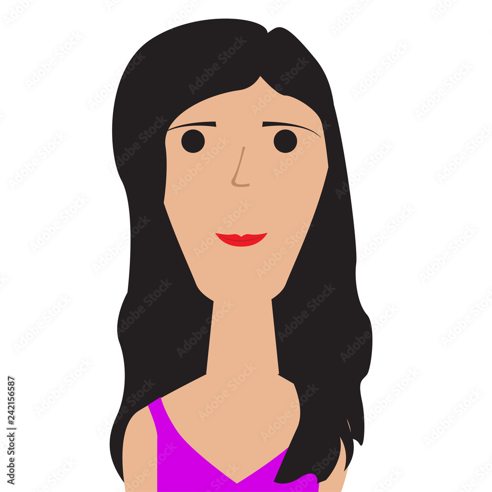 Isolated woman avatar portrait. Vector illustration design Isolated woman avatar portrait. Vector illustration design