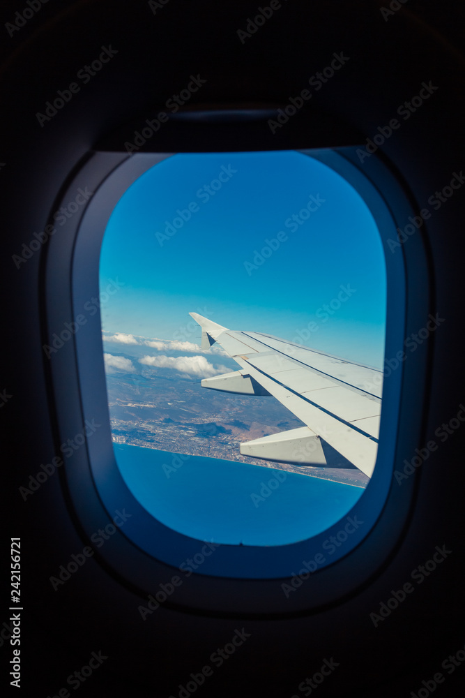 View from the airplane window View from the airplane window