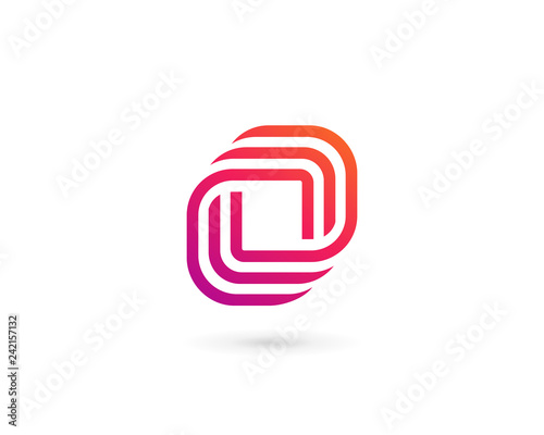 Abstract business logo icon design with letter O