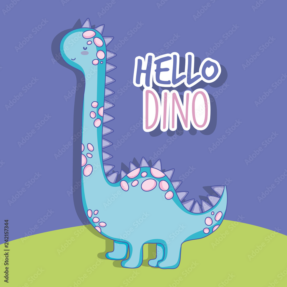 Fototapeta cute brontozaura dino zwierząt przyrody