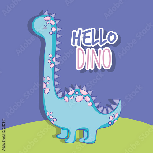 cute brontosaurus dino animal wildlife