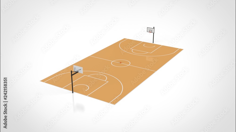 バスケットボール コート パース Stock イラスト Adobe Stock