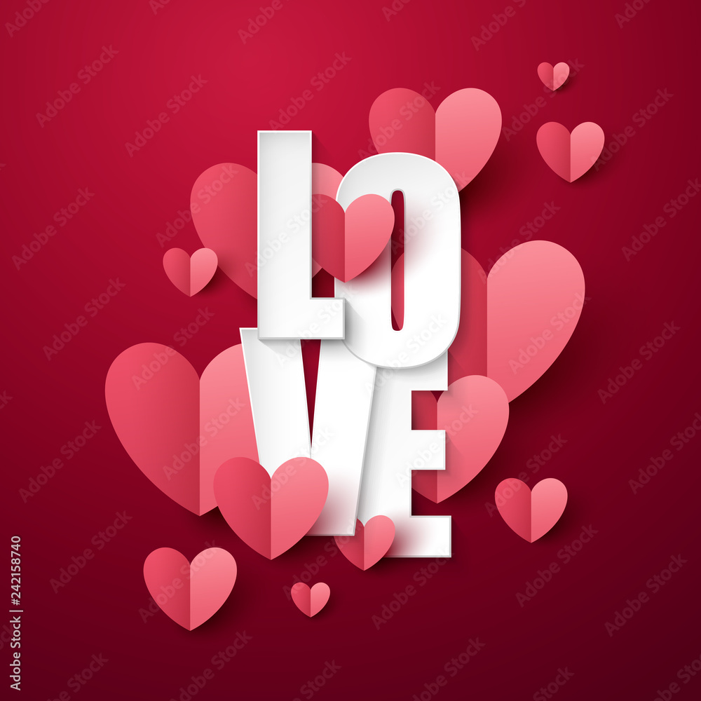 Valentine`s Day background. Vector illustration.