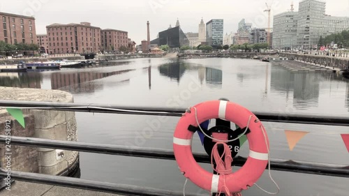 Pan across Salthouse Dock in Liverpool, United Kingdom photo