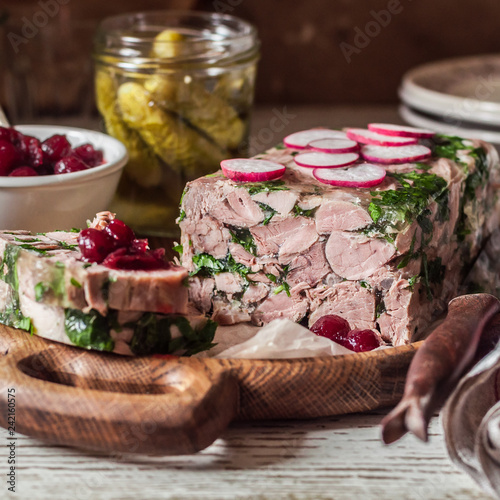 Canvas Print Ham Hock Terrine