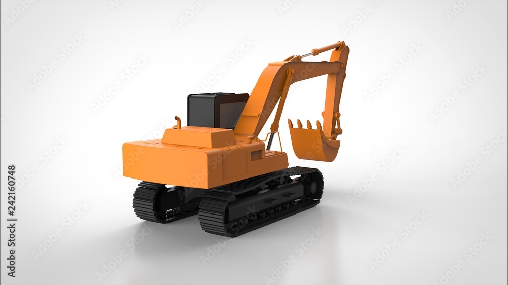 ショベルカー 背面 Stock イラスト Adobe Stock