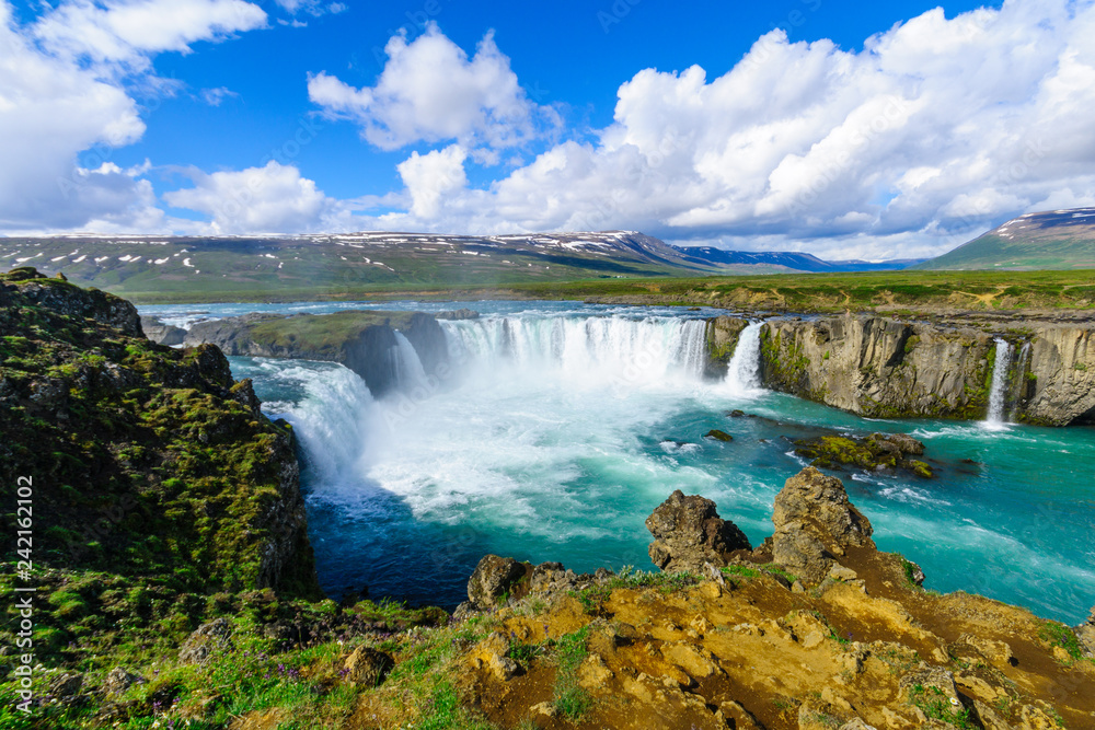 View of the Godafoss waterfall