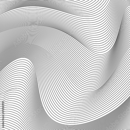black and white wavy stripes background