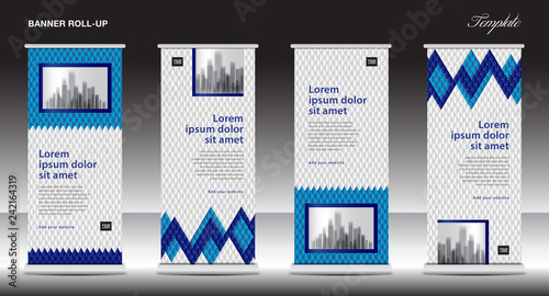 Roll up stand design, Modern Exhibition, Banner template, x-banner, pull up, Advertising Trend, events, display, j-flag, business flyer layout, Creative concept, Stock vector, advertisement, Eps
