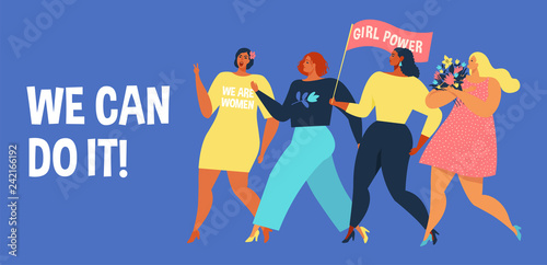 International Womens Day. We can do it Vector templates for card, poster, flyer and banner.