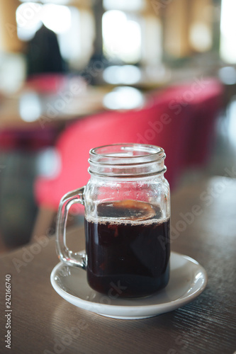 Jug of mulled wine. Mulled wine in a cafe