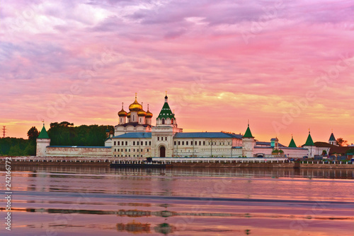 Ipatiev Monastery in the summer at sunset. Kostroma, Russia.