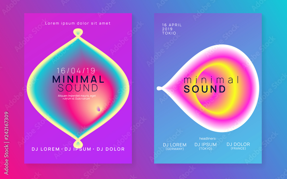Fest poster and flyer for summer music.