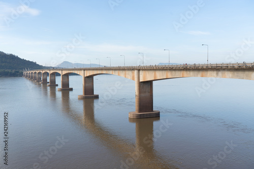 Lao-Nippon Friendship Bridge in Pakse Laos © charnsitr