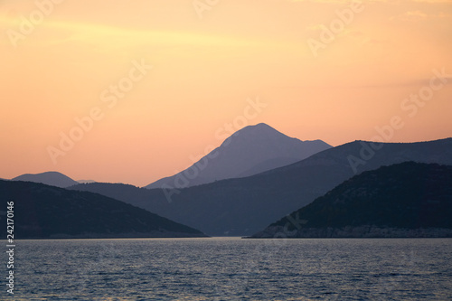 Mountain silhouettes in Croatia