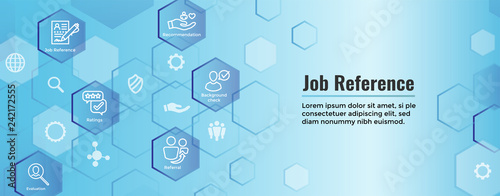 Referral Job Reference Web Header Banner and Icon Set