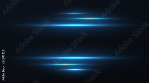 Blue neon linear lights background