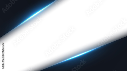 metal plates and blue neon lighting with white background