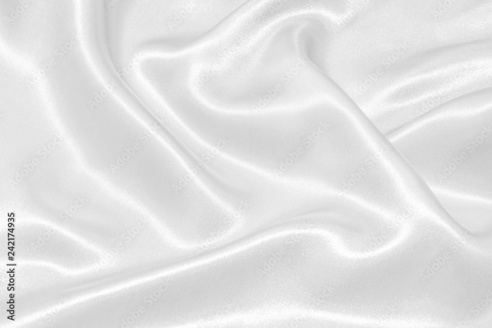 Obraz premium white wavy silk background texture