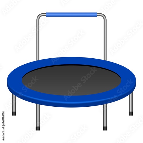 Jumping trampoline icon. Realistic illustration of jumping trampoline vector icon for web design