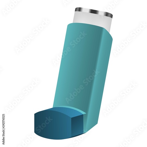 Inhaler icon. Realistic illustration of inhaler vector icon for web design