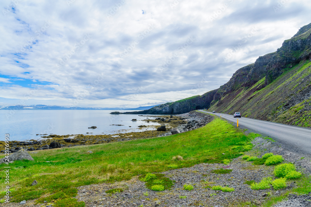 Landscape and coastline, in the west fjords region