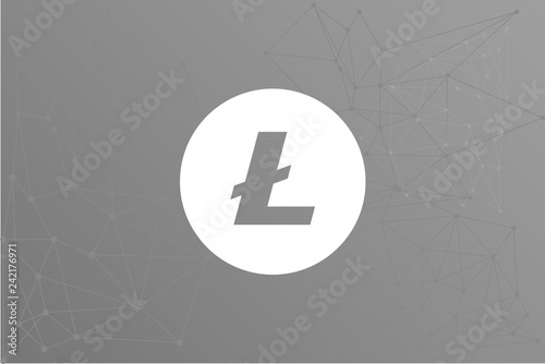 Litecoin LTC cryptocurrency vector symbol network illustration photo