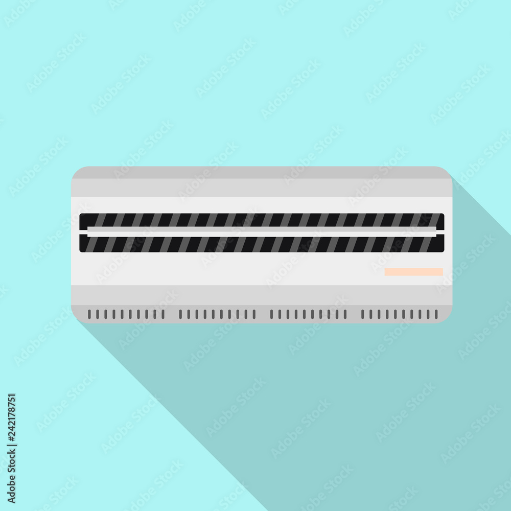 Room air conditioner icon. Flat illustration of room air conditioner vector icon for web design Room air conditioner icon. Flat illustration of room air conditioner vector icon for web design