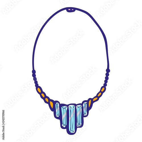 Fashion necklace icon. Hand drawn illustration of fashion necklace vector icon for web design