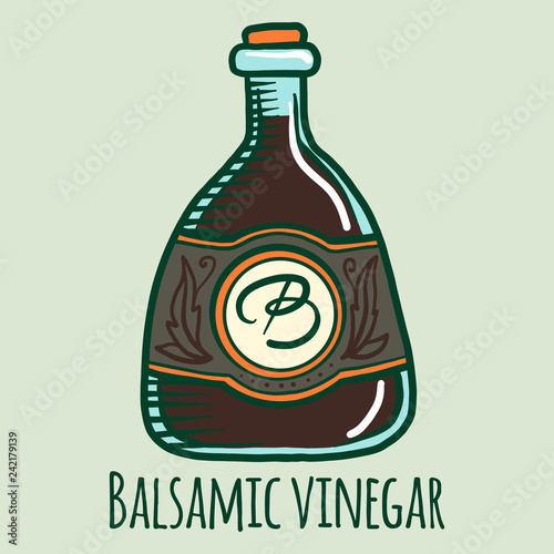Balsamic vinegar icon. Hand drawn illustration of balsamic vinegar vector icon for web design