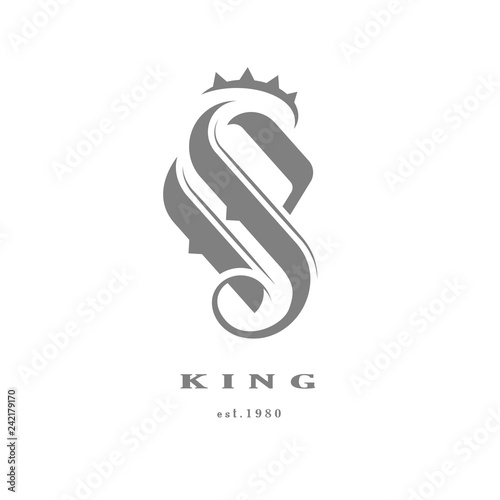 Abstract lion logo,symbol vintage style. Vector illustration.
