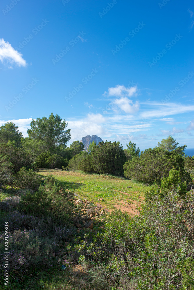 Views from the viewpoint of Es Vedra in Ibiza