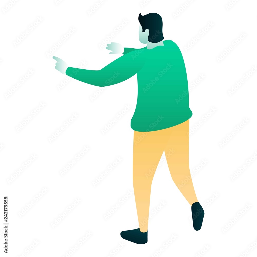 Man attention icon. Isometric of man attention vector icon for web design isolated on white background Man attention icon. Isometric of man attention vector icon for web design isolated on white background