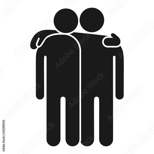 Friendship icon. Simple illustration of friendship vector icon for web design isolated on white background