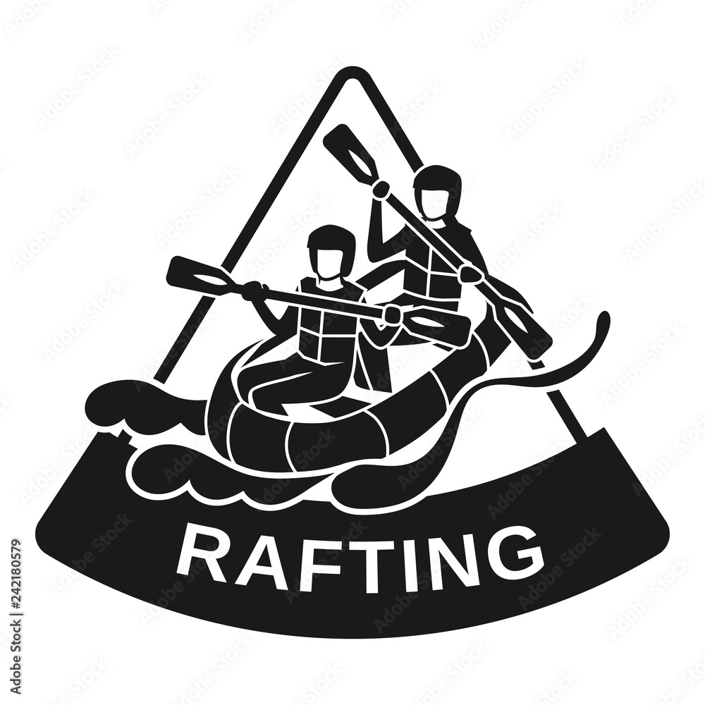 Triangular rafting logo. Simple illustration of triangular rafting vector logo for web design isolated on white background